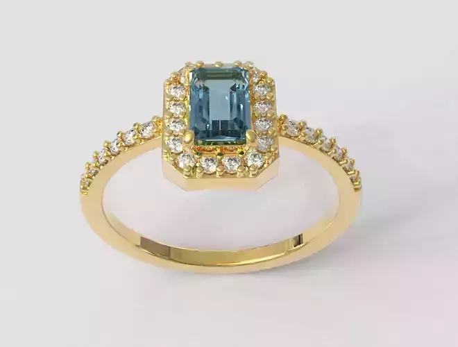 Emerald Gemstone Classic Ring