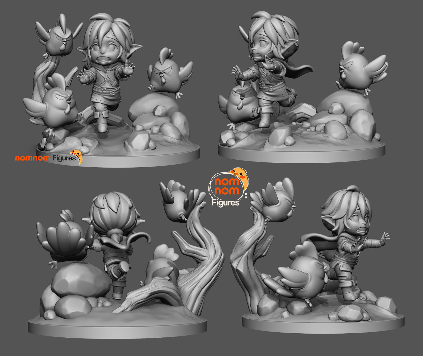 Chibi Link - Zelda Breath of the Wild 3D print model_1