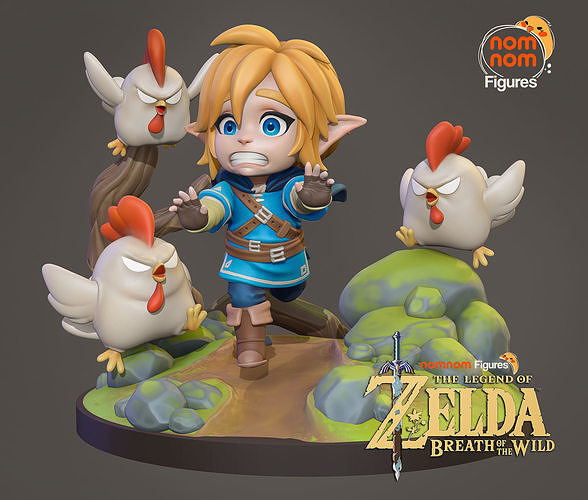 Chibi Link - Zelda Breath of the Wild 3D print model