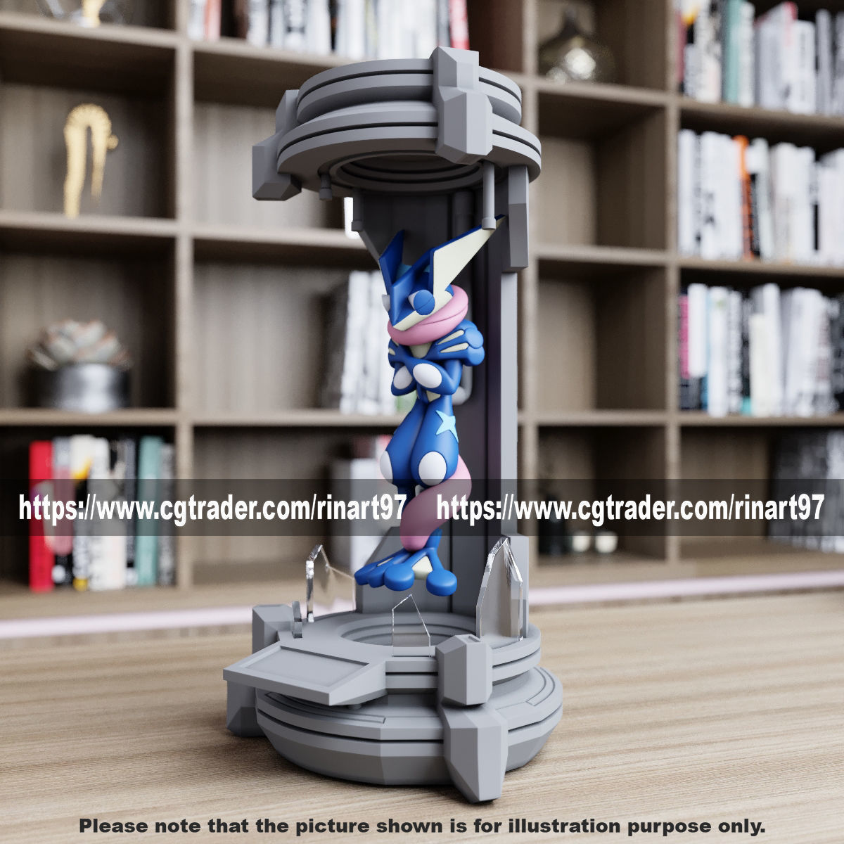 Greninja in the lab from pokemon 3D print model_6