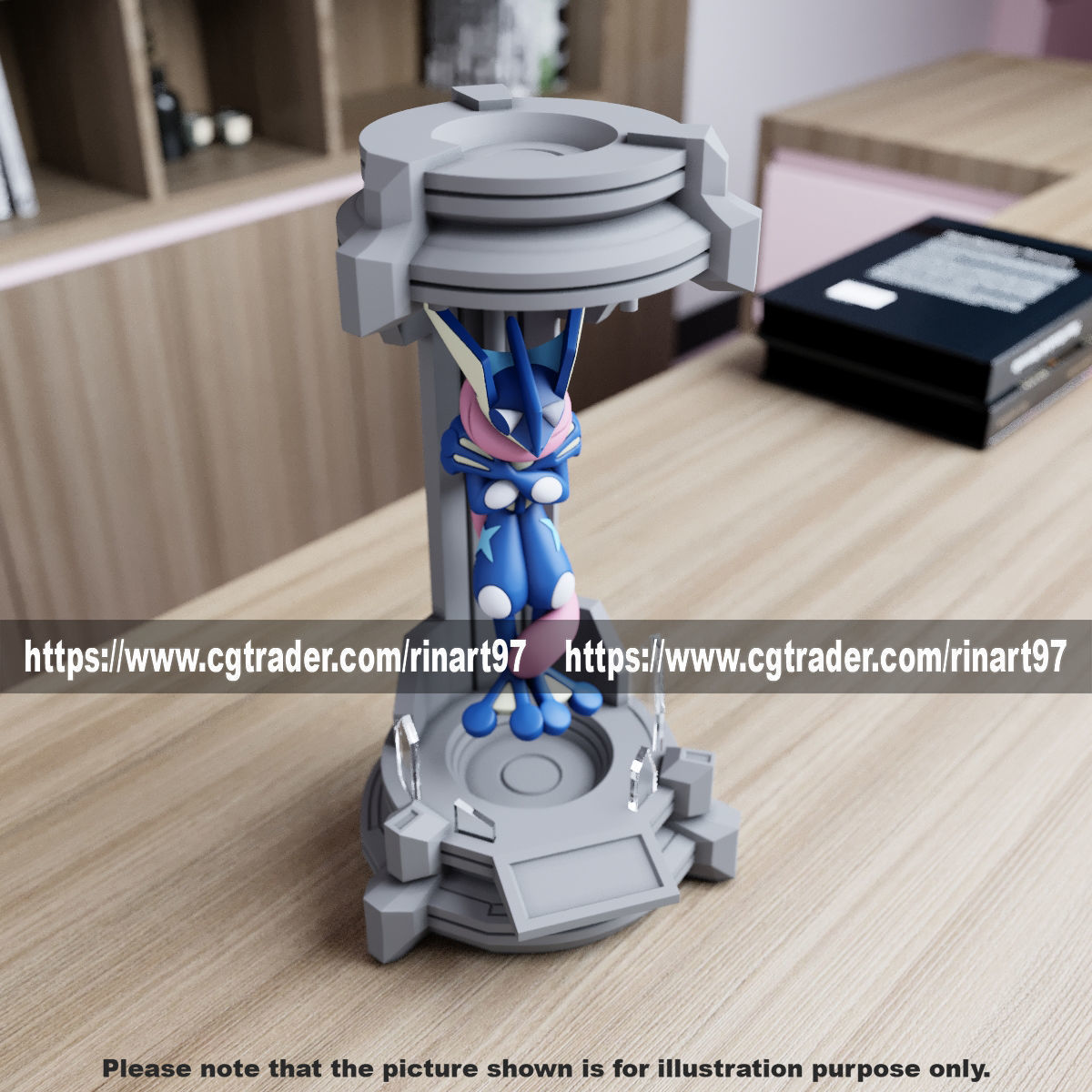 Greninja in the lab from pokemon 3D print model_10
