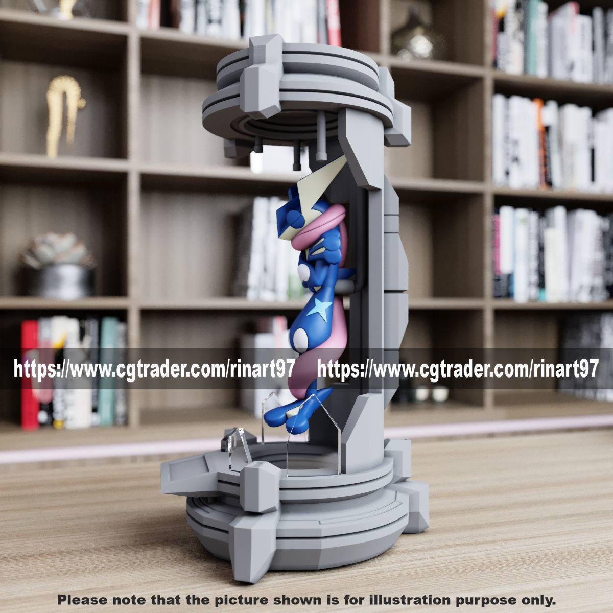 Greninja in the lab from pokemon 3D print model_8
