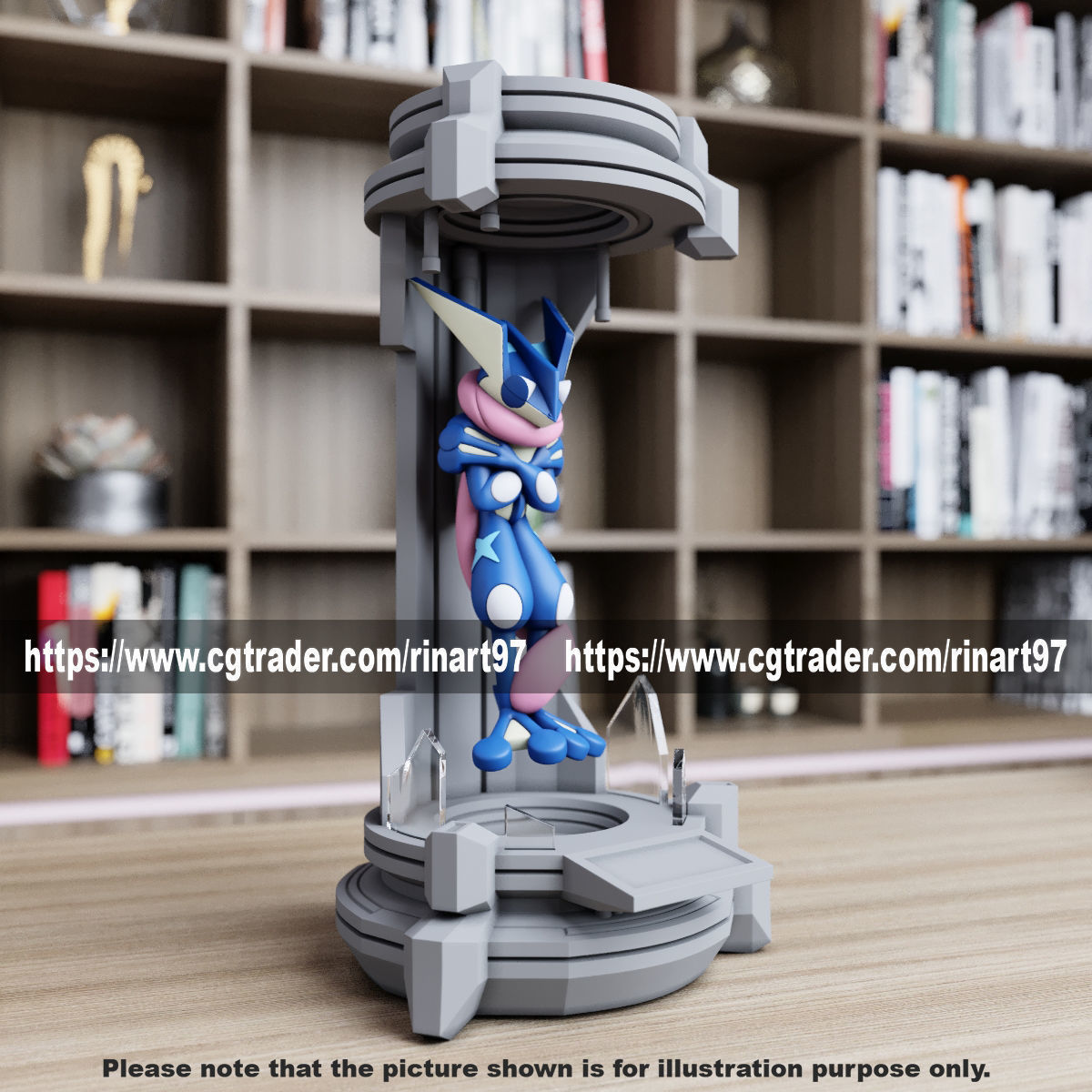 Greninja in the lab from pokemon 3D print model_1
