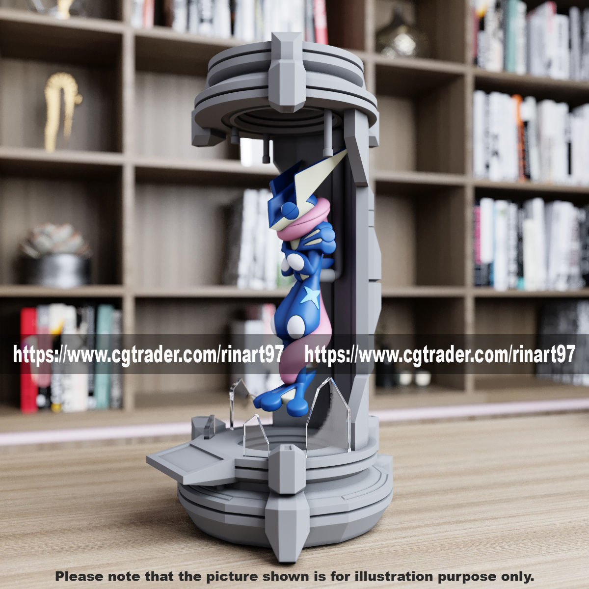 Greninja in the lab from pokemon 3D print model_7