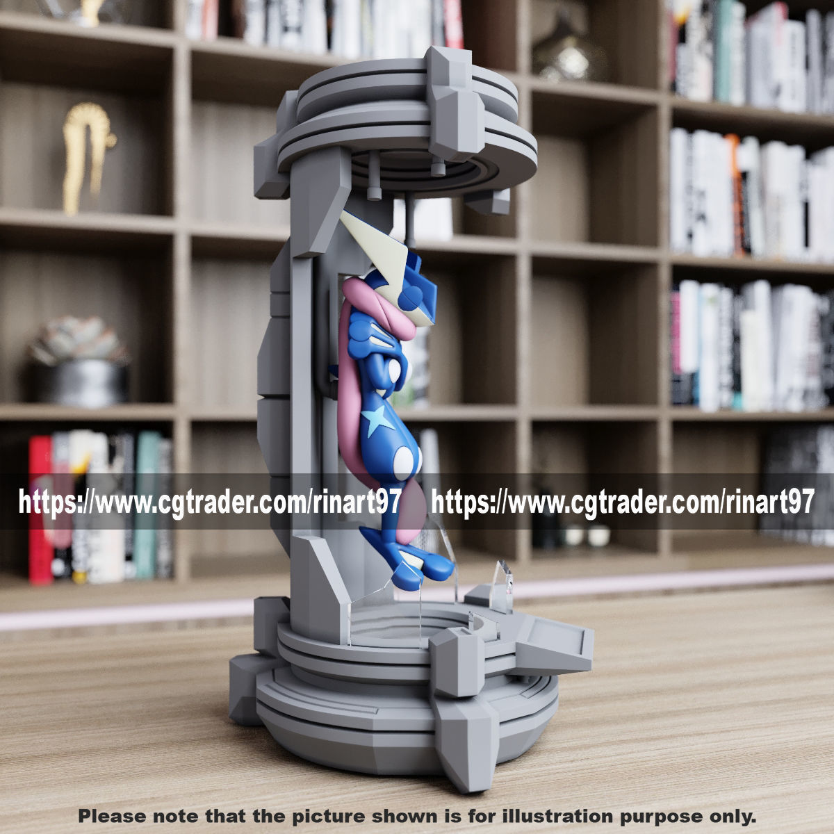 Greninja in the lab from pokemon 3D print model_3