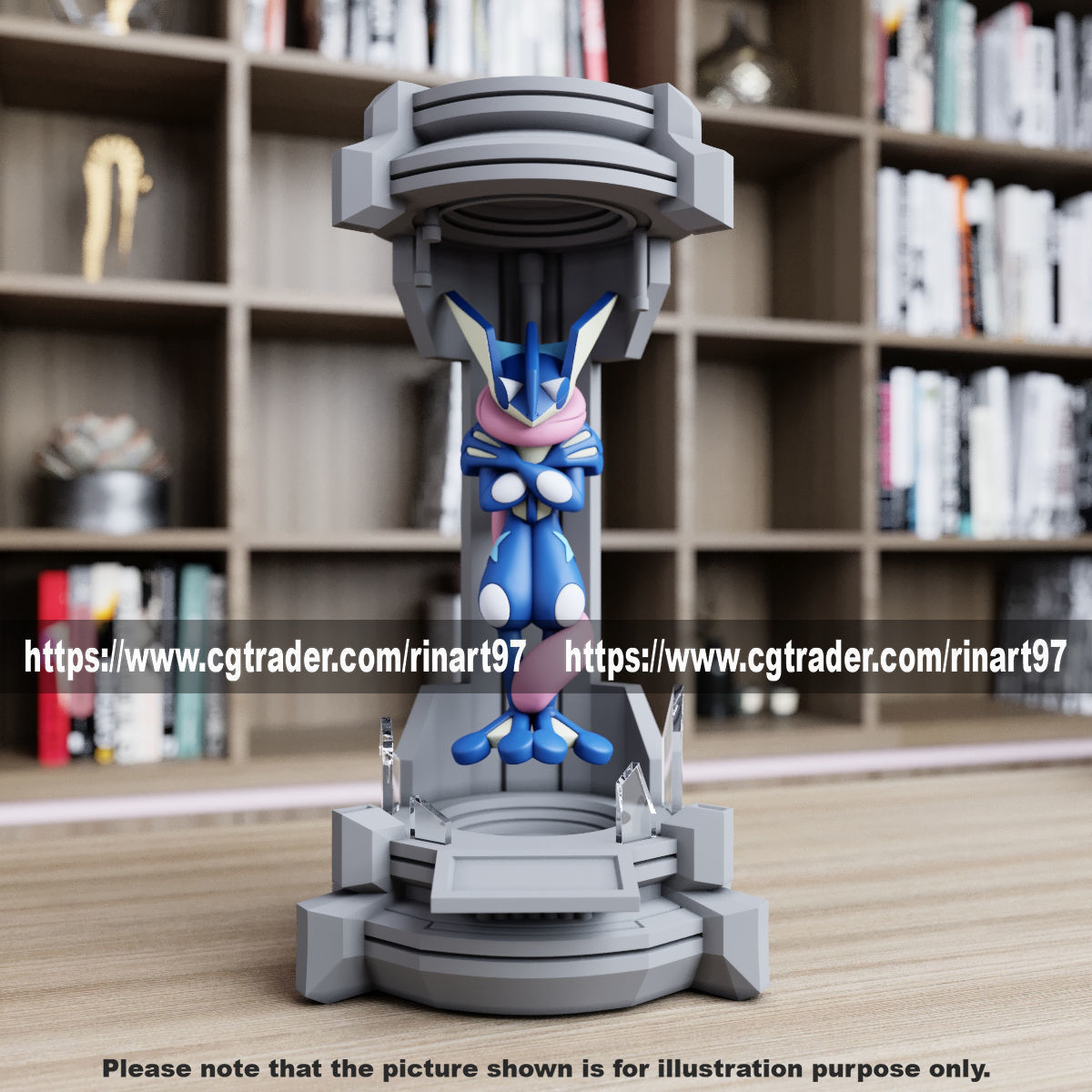 Greninja in the lab from pokemon 3D print model_4