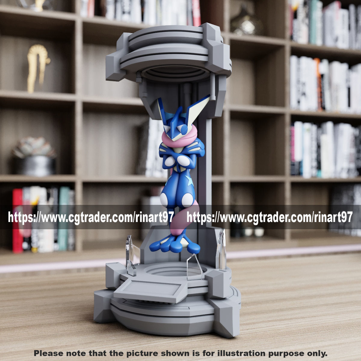 Greninja in the lab from pokemon 3D print model_5