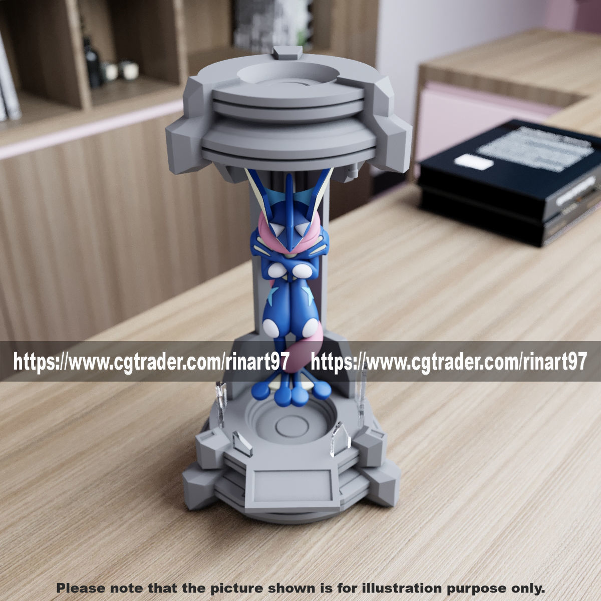 Greninja in the lab from pokemon 3D print model_9