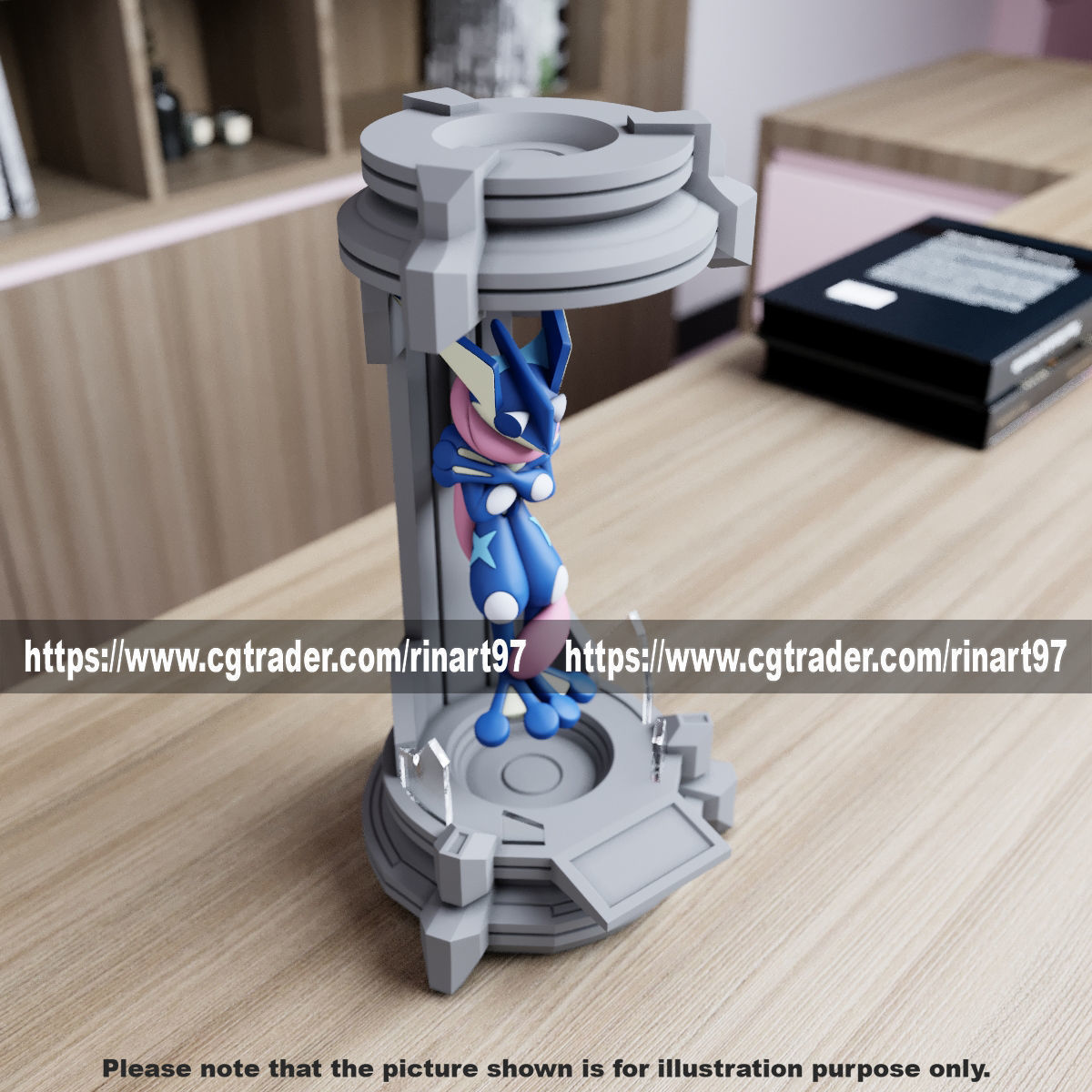 Greninja in the lab from pokemon 3D print model_11