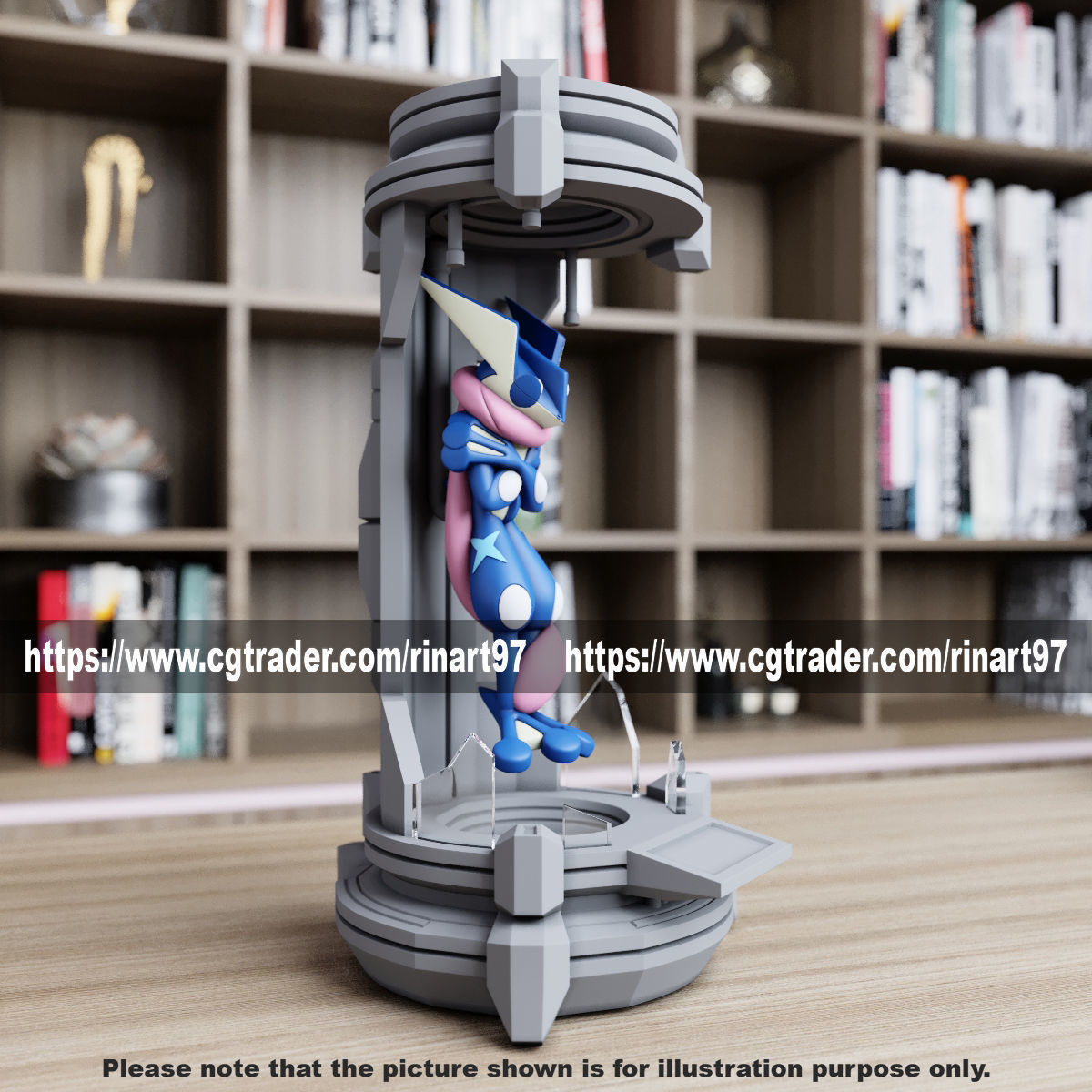 Greninja in the lab from pokemon 3D print model_2