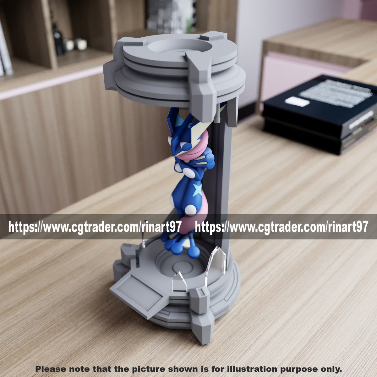 Greninja in the lab from pokemon 3D print model_13