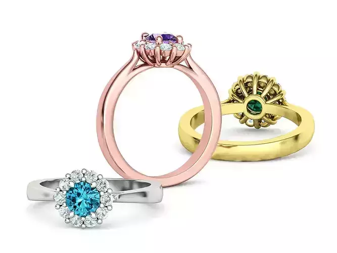 Classic Diana Engagement Ring Half Carat Stone 5mm gem