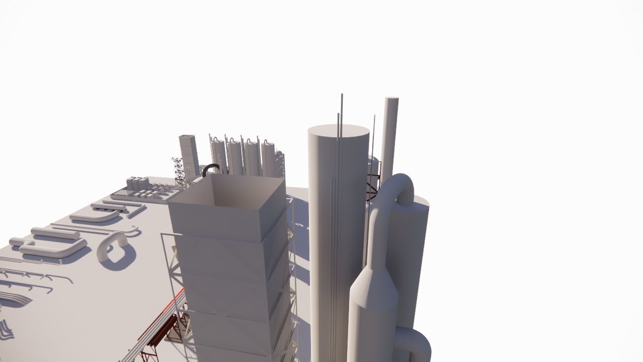 detailed and realistic representation of an industrial complex 3D model_2