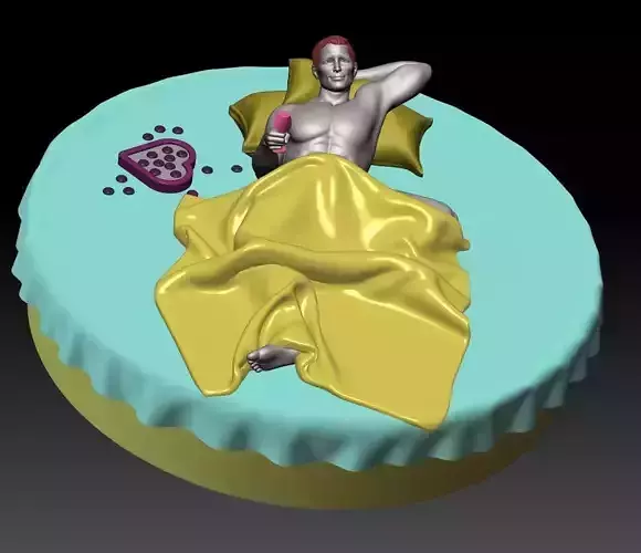 A sexy man cake topper 3D print model
