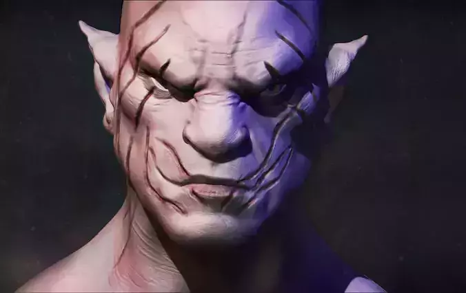 3D Printable Azog Bust - Iconic Villain from The Hobbit Universe 3D print model