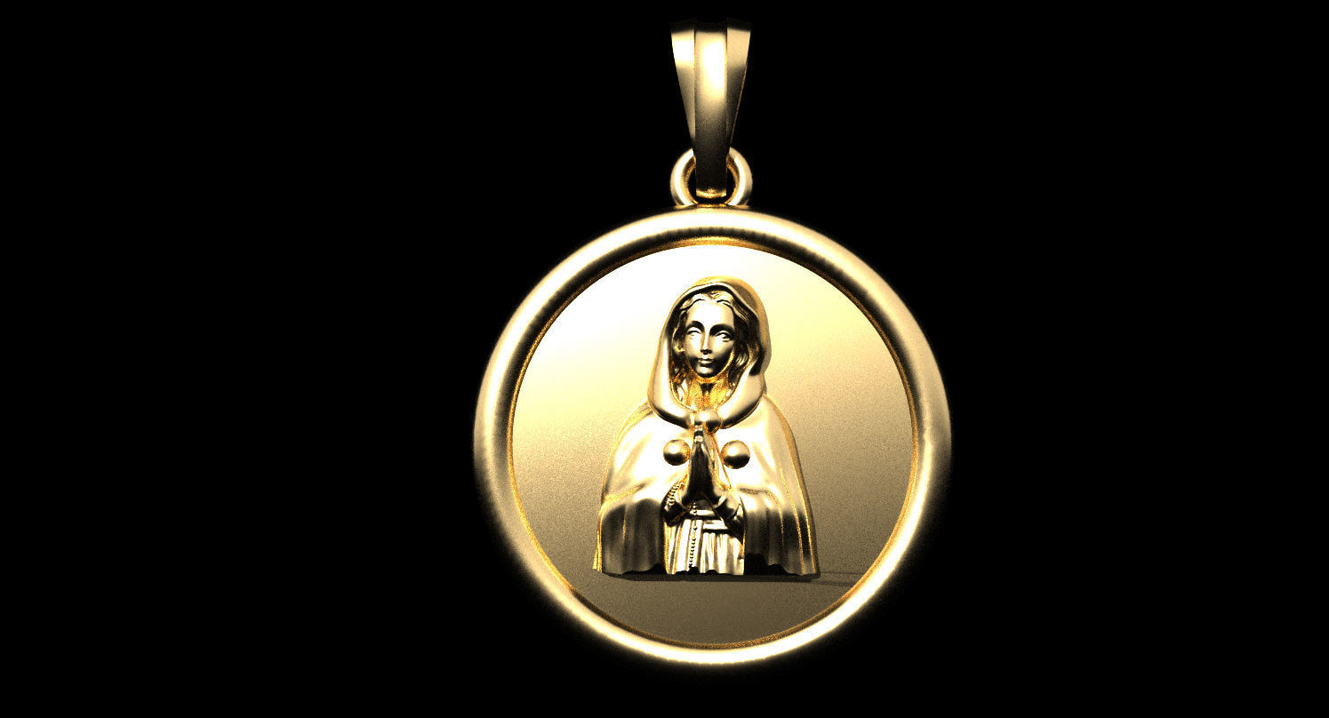 Madonna Pendant 3D print model_8