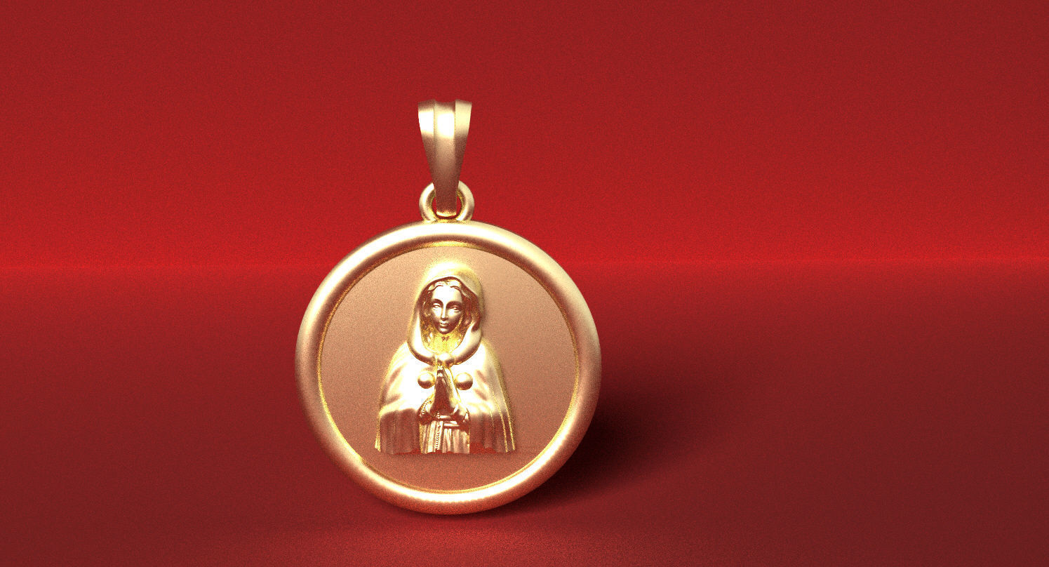 Madonna Pendant 3D print model_10