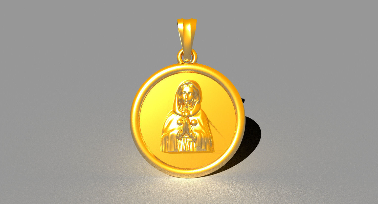 Madonna Pendant 3D print model_1