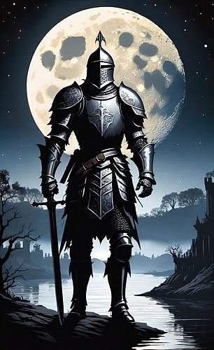 A knigt in Medieval 3D model