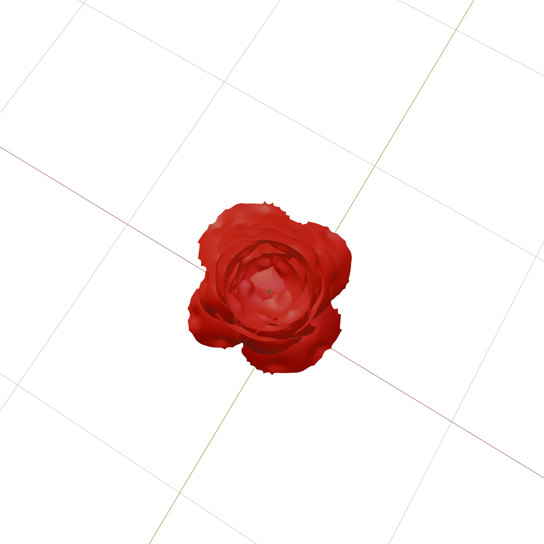 Different color rose in flower vases 3D model_12