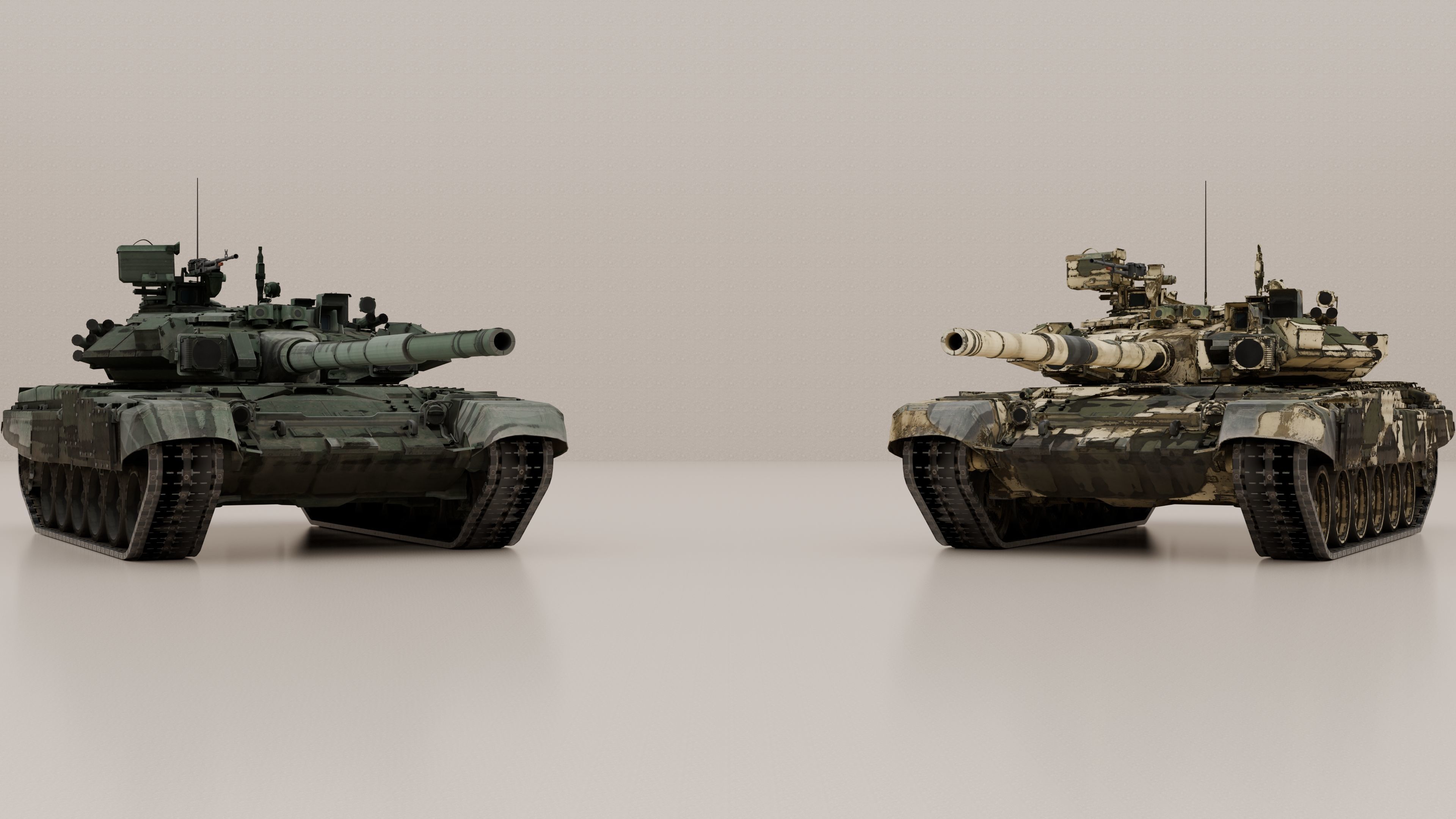 Rigged T90A Game Ready 3D model_1