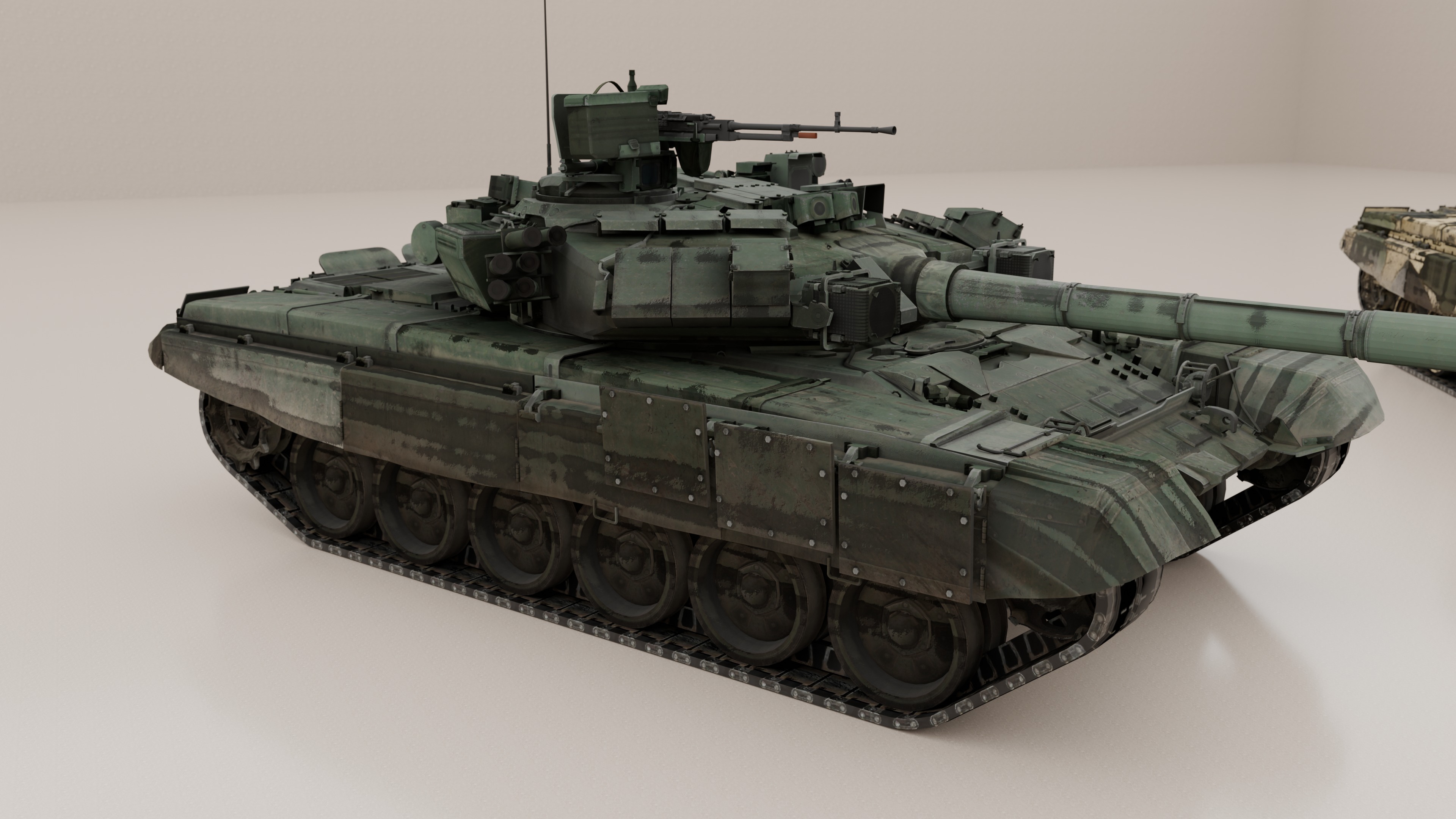 Rigged T90A Game Ready 3D model_2