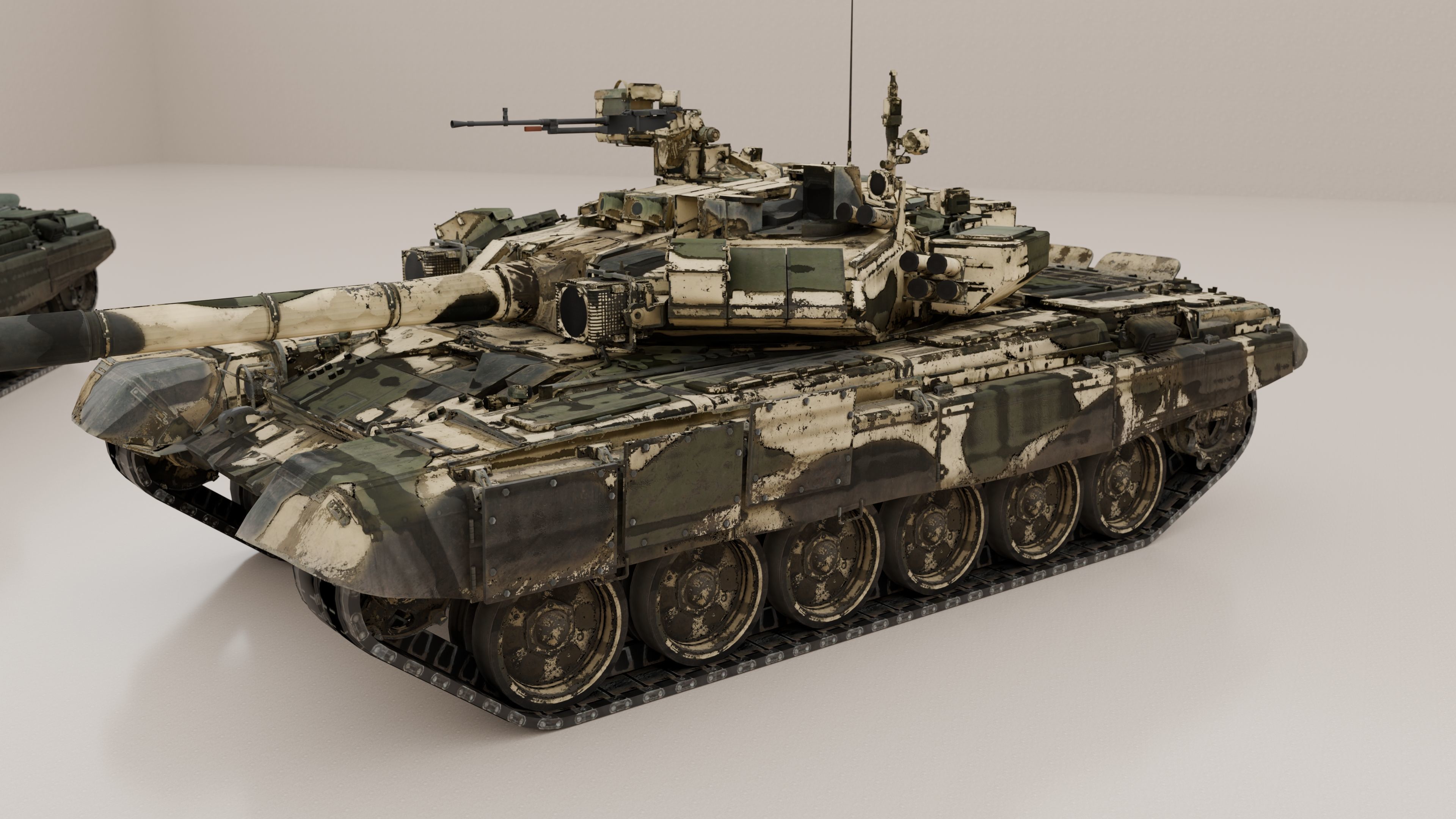 Rigged T90A Game Ready 3D model_3