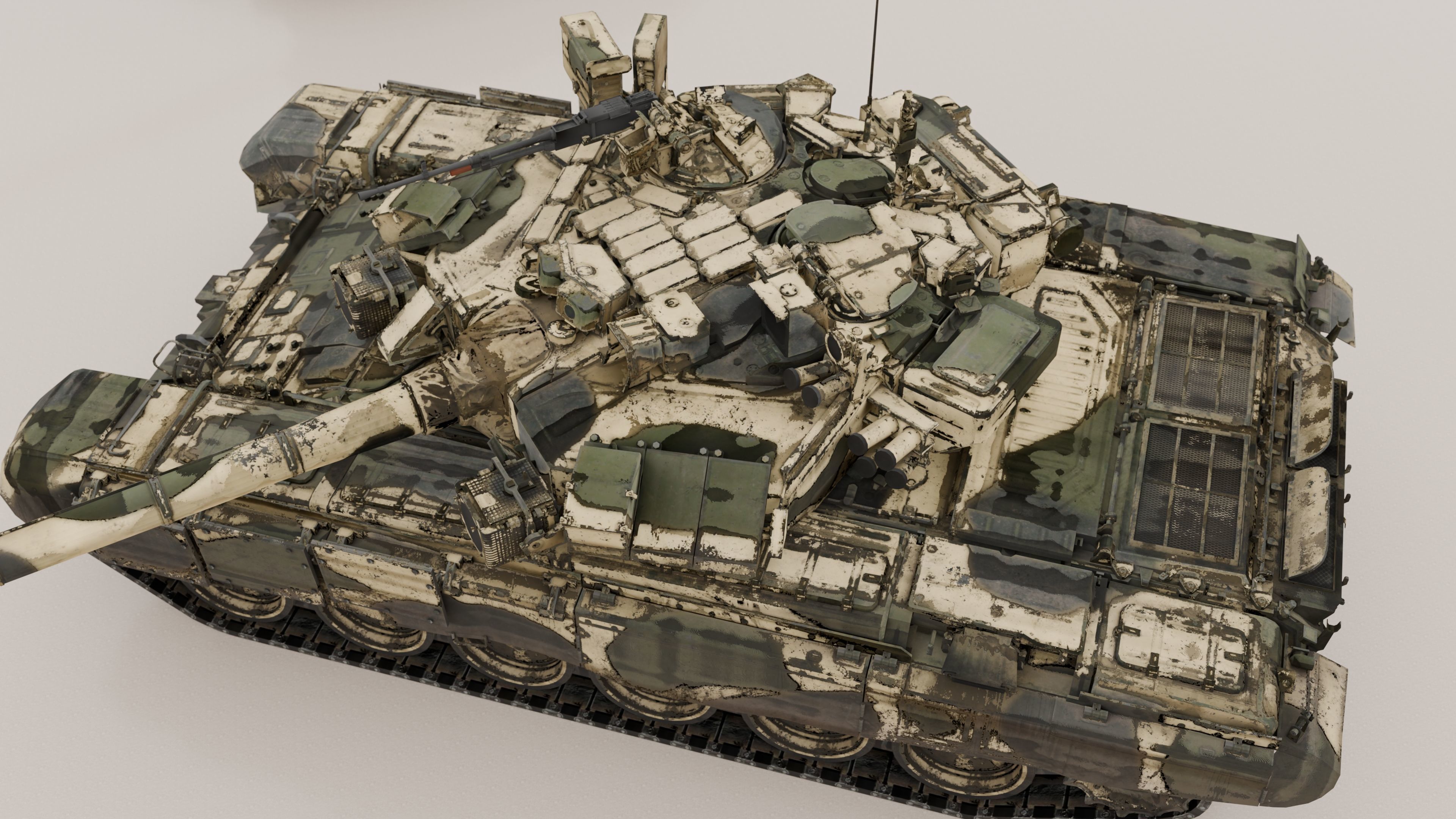 Rigged T90A Game Ready 3D model_4