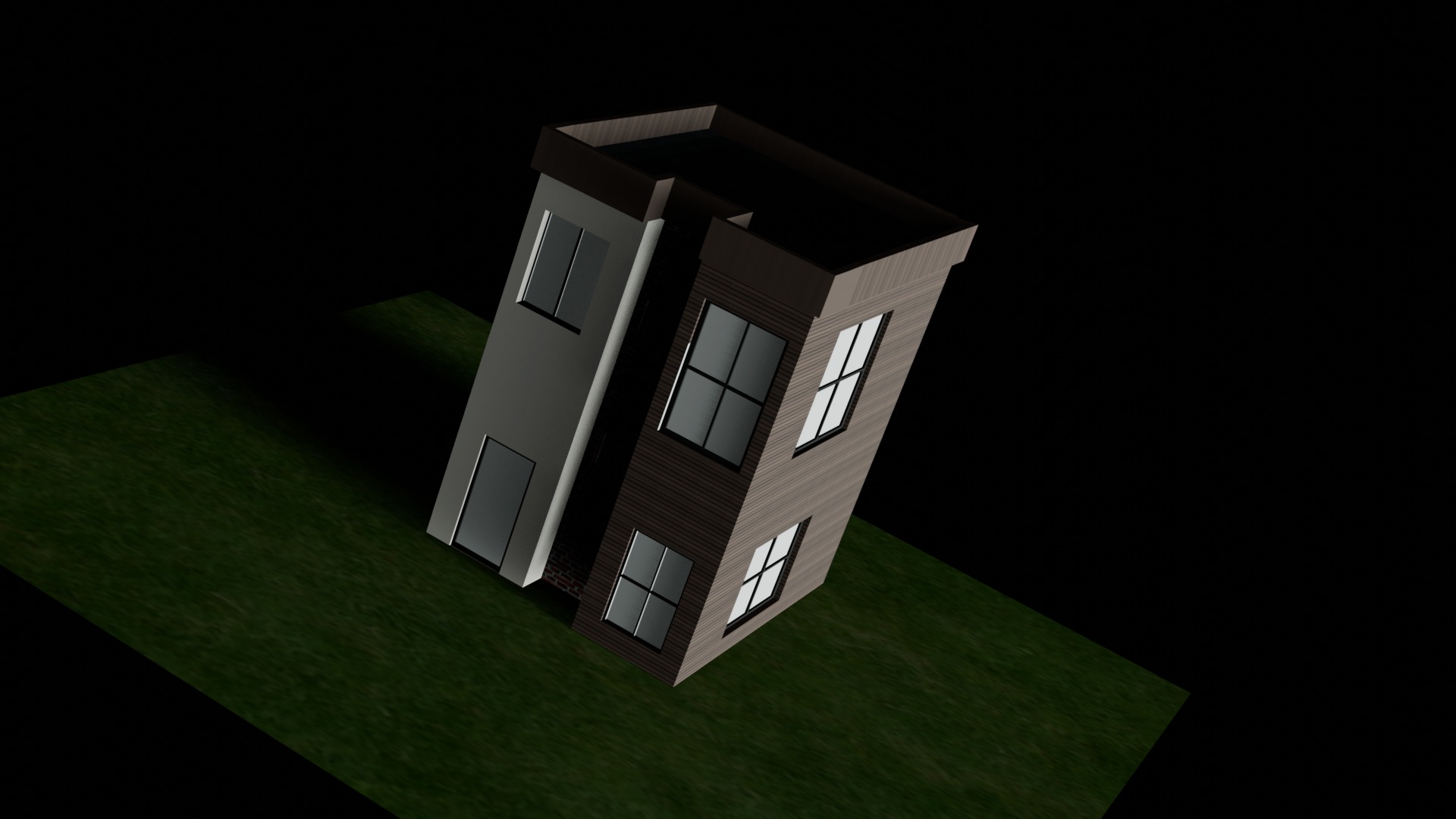 Exterior House Low-poly 3D model_2