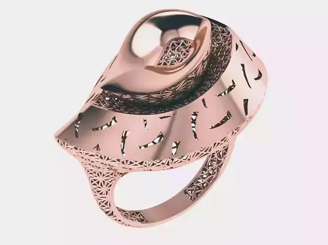 Wire Mesh Plain gold ring 3D print model Wire Mesh Plain gold ring 3D print model