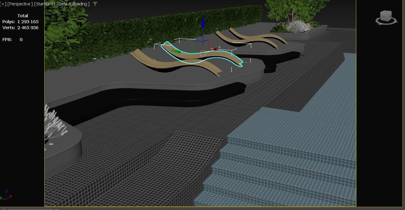 Swimming Pool Low-poly 3D model_10