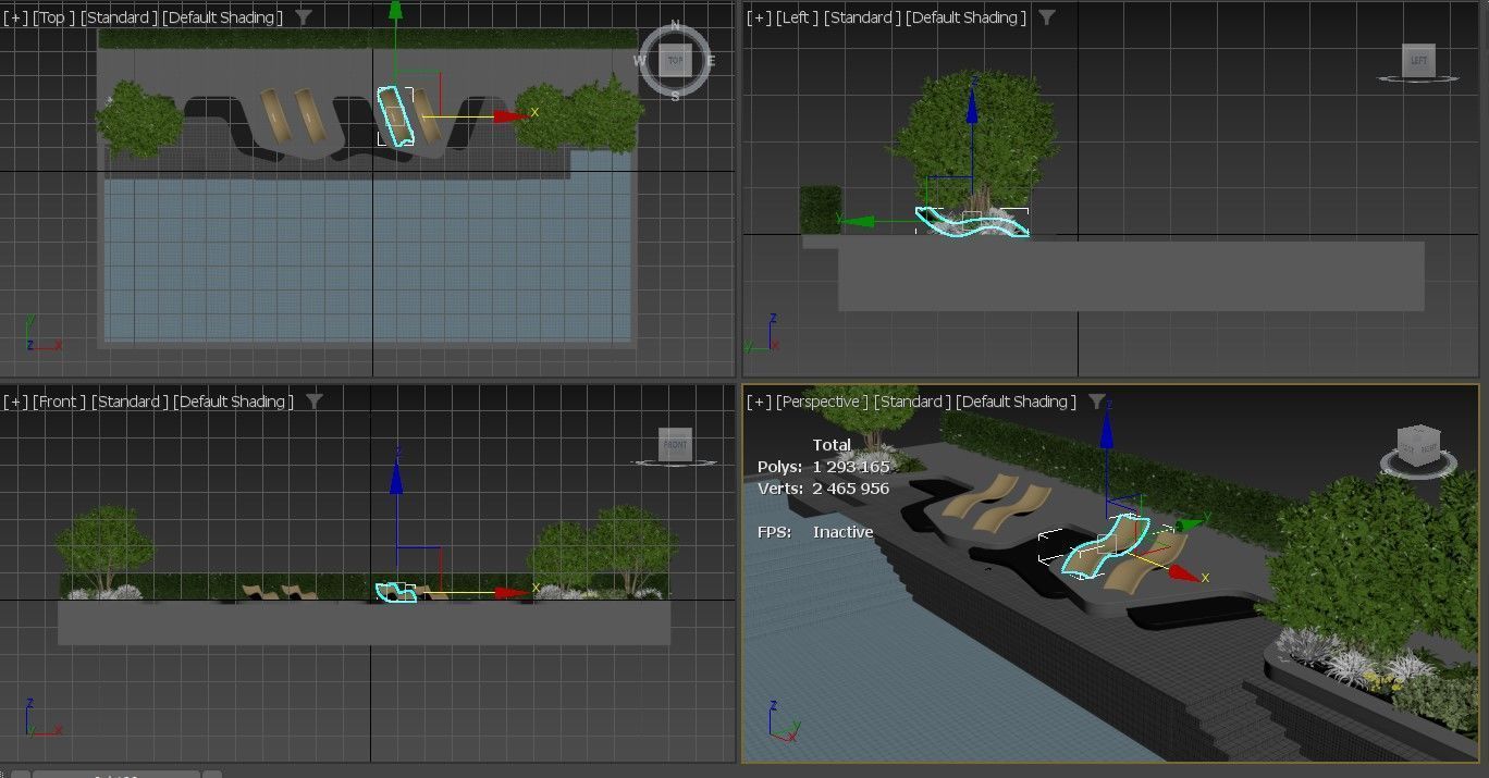 Swimming Pool Low-poly 3D model_11