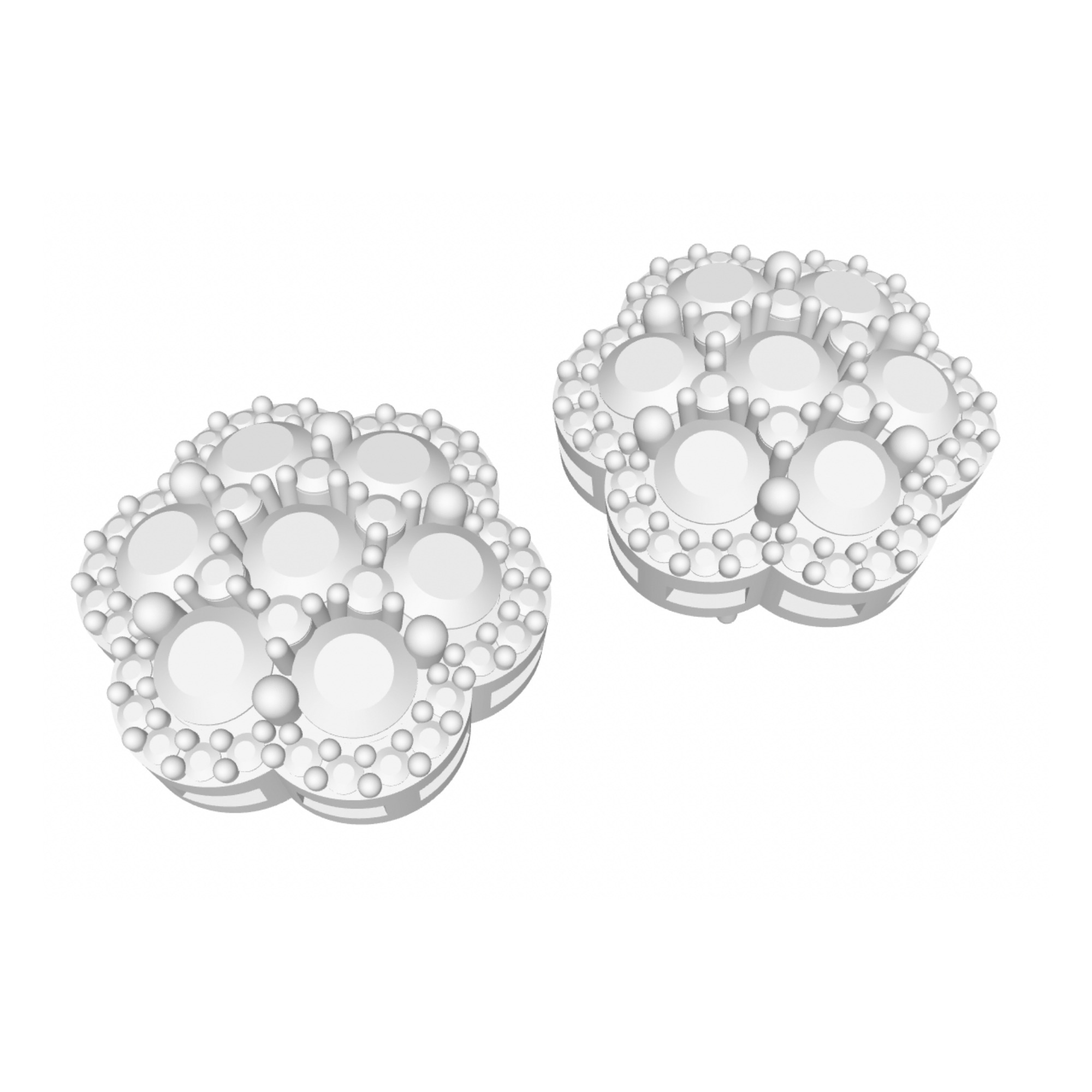 4-00 TCW Flower Shaped Earrings 3D model_1