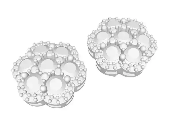 4-00 TCW Flower Shaped Earrings