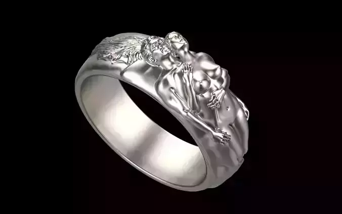 Adam and Eve Ring 4-12 cartier 3D print model