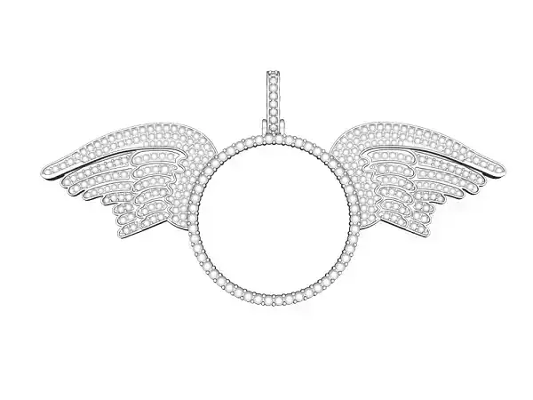 Picture Pendant Downward Facing Wings