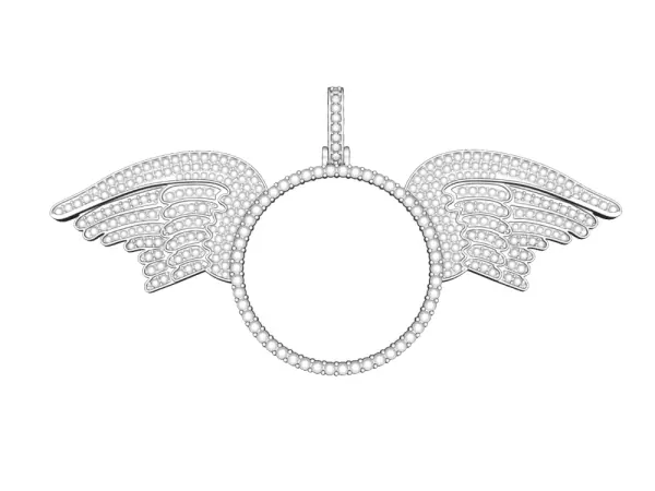 Picture Pendant Downward Facing Wings 3D model_0
