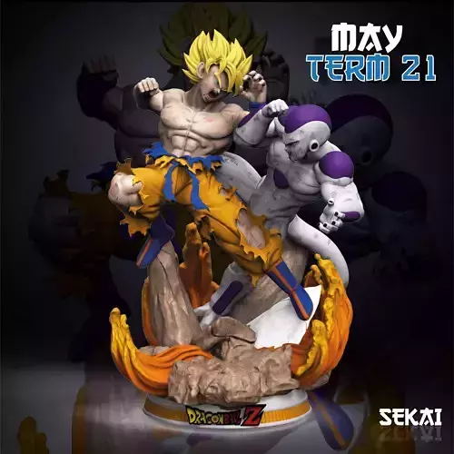 Goku VS Freezer Sculpture 