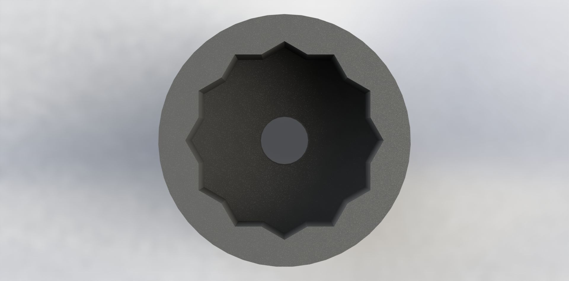 Soquete Estriado 32mm x 1-2 pol Striated Socket 3D model_4