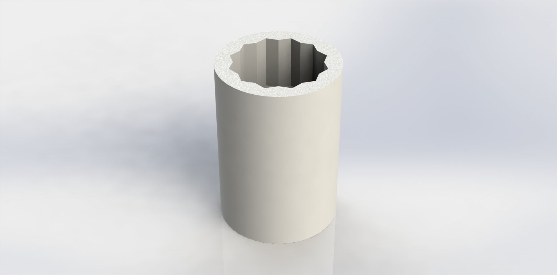 Soquete Estriado 32mm x 1-2 pol Striated Socket 3D model_16