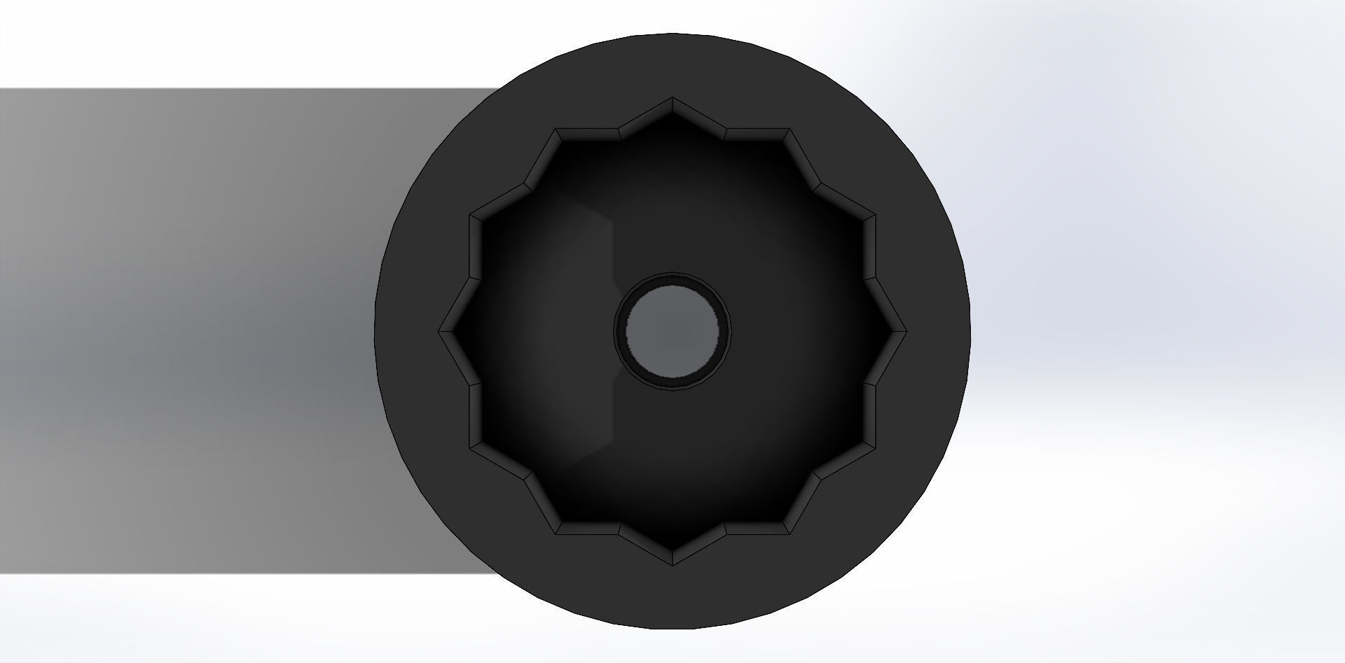 Soquete Estriado 32mm x 1-2 pol Striated Socket 3D model_3