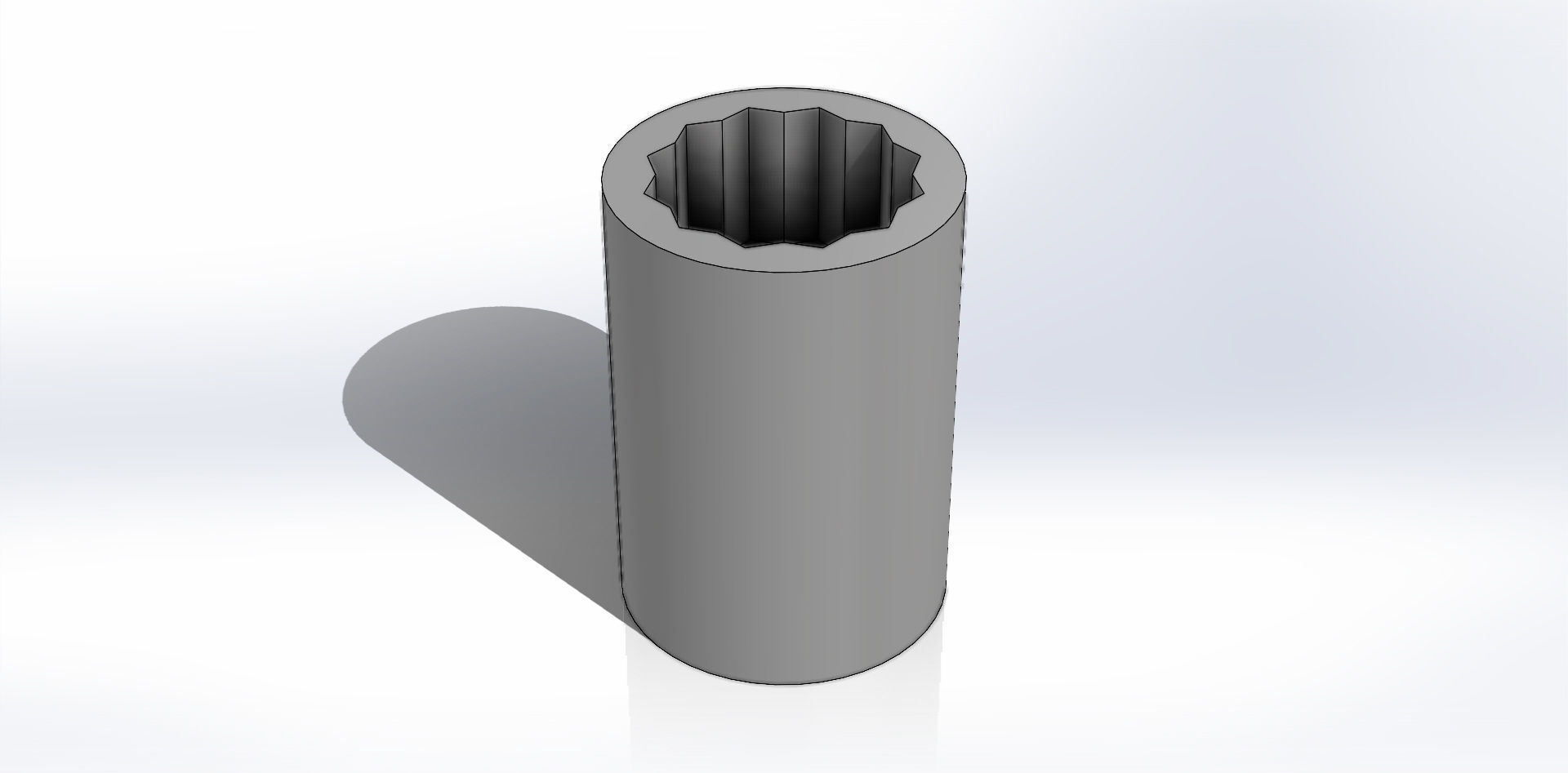 Soquete Estriado 32mm x 1-2 pol Striated Socket 3D model_15