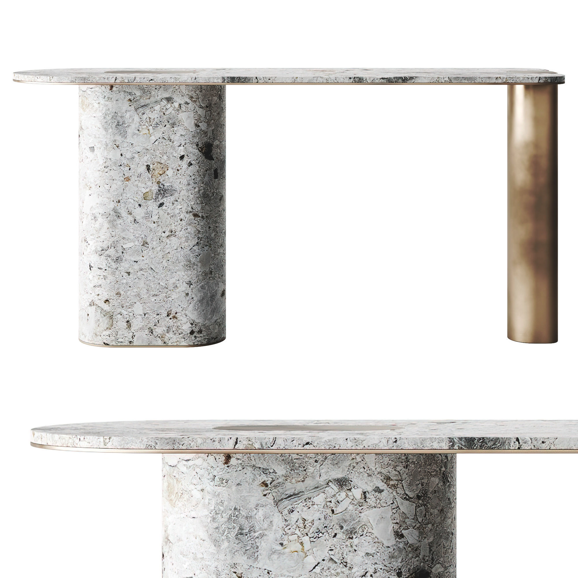 ROSIE GOLD Console Table LuxLucia Casa 3D model_2