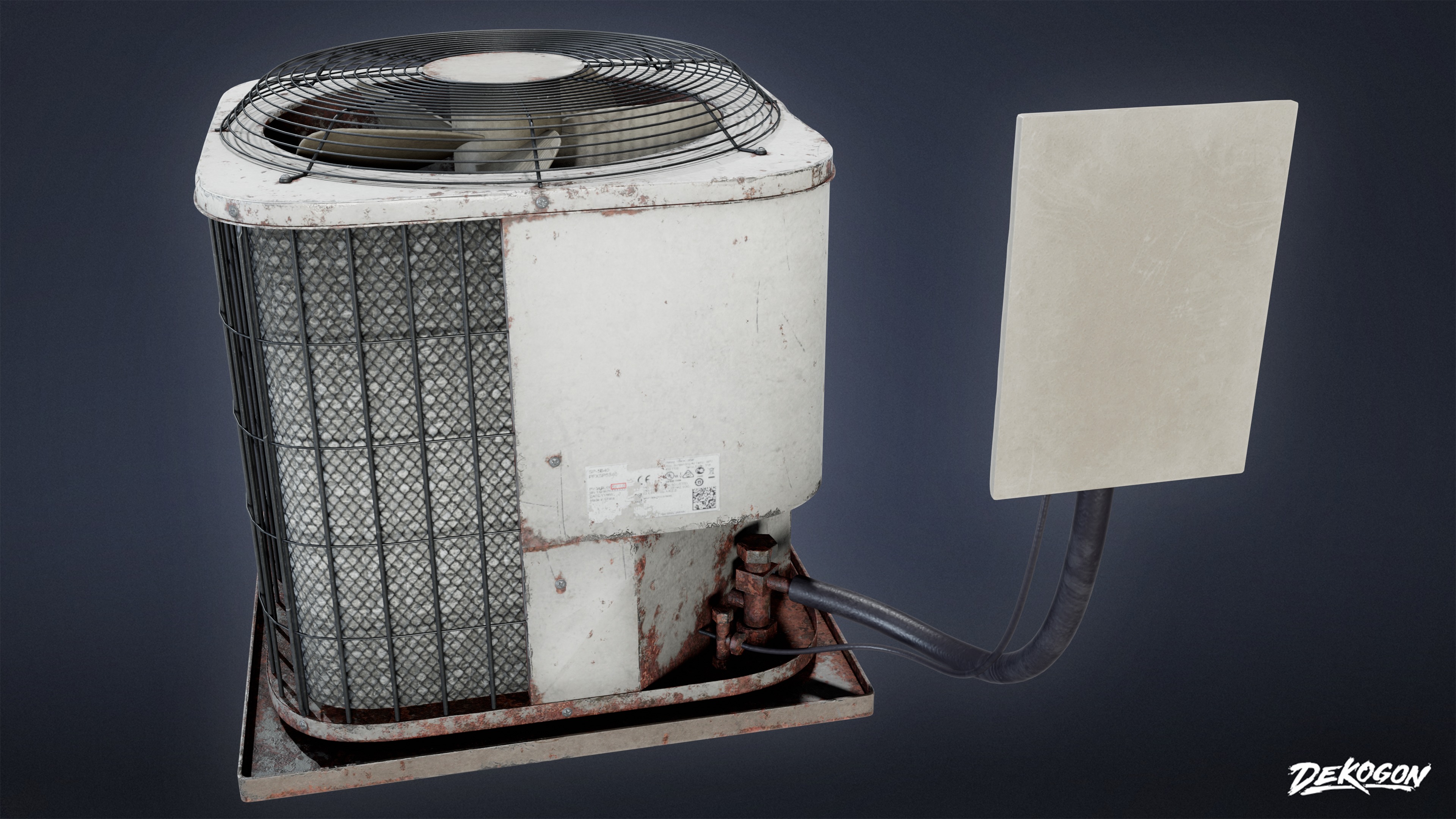 BUILDINGS - Air Conditioner Unit 01 - LOW POLY AND NANITE Low-poly 3D model_2