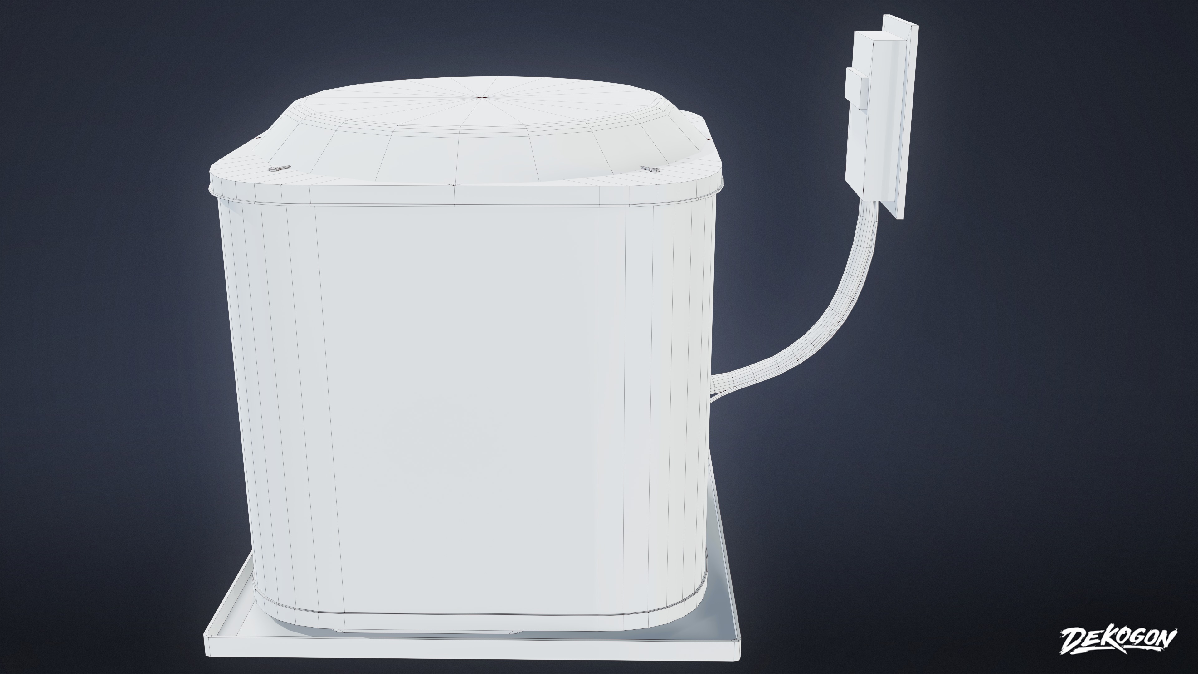 BUILDINGS - Air Conditioner Unit 01 - LOW POLY AND NANITE Low-poly 3D model_9