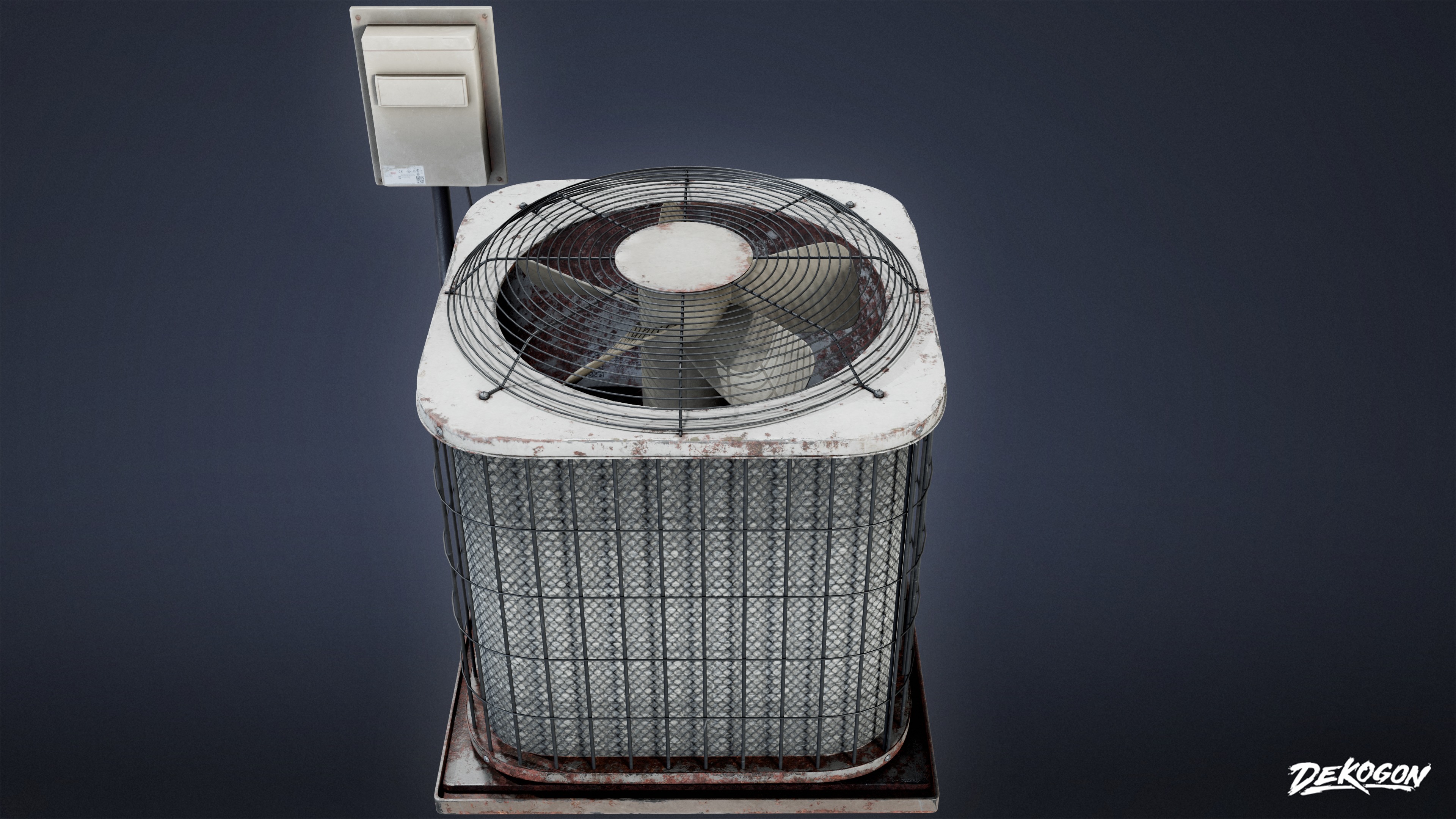 BUILDINGS - Air Conditioner Unit 01 - LOW POLY AND NANITE Low-poly 3D model_4