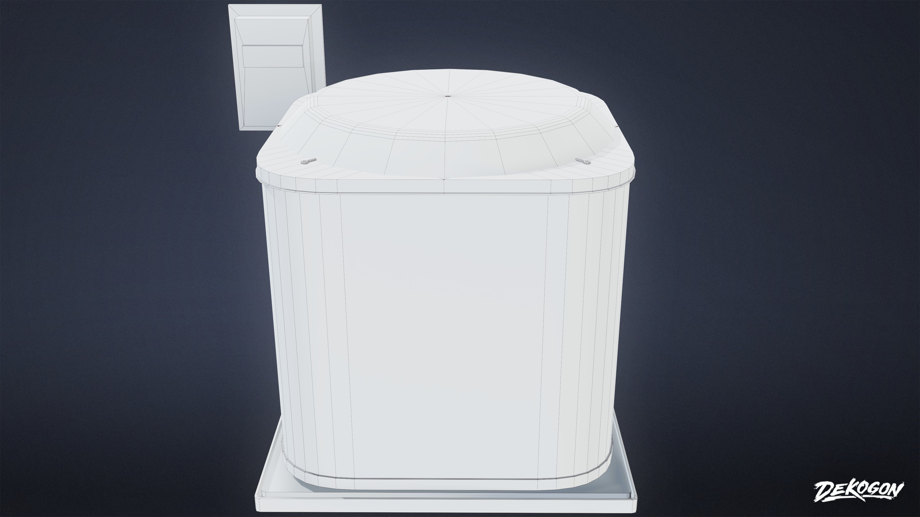 BUILDINGS - Air Conditioner Unit 01 - LOW POLY AND NANITE Low-poly 3D model_8