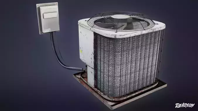 BUILDINGS - Air Conditioner Unit 01 - LOW POLY AND NANITE Low-poly 3D model