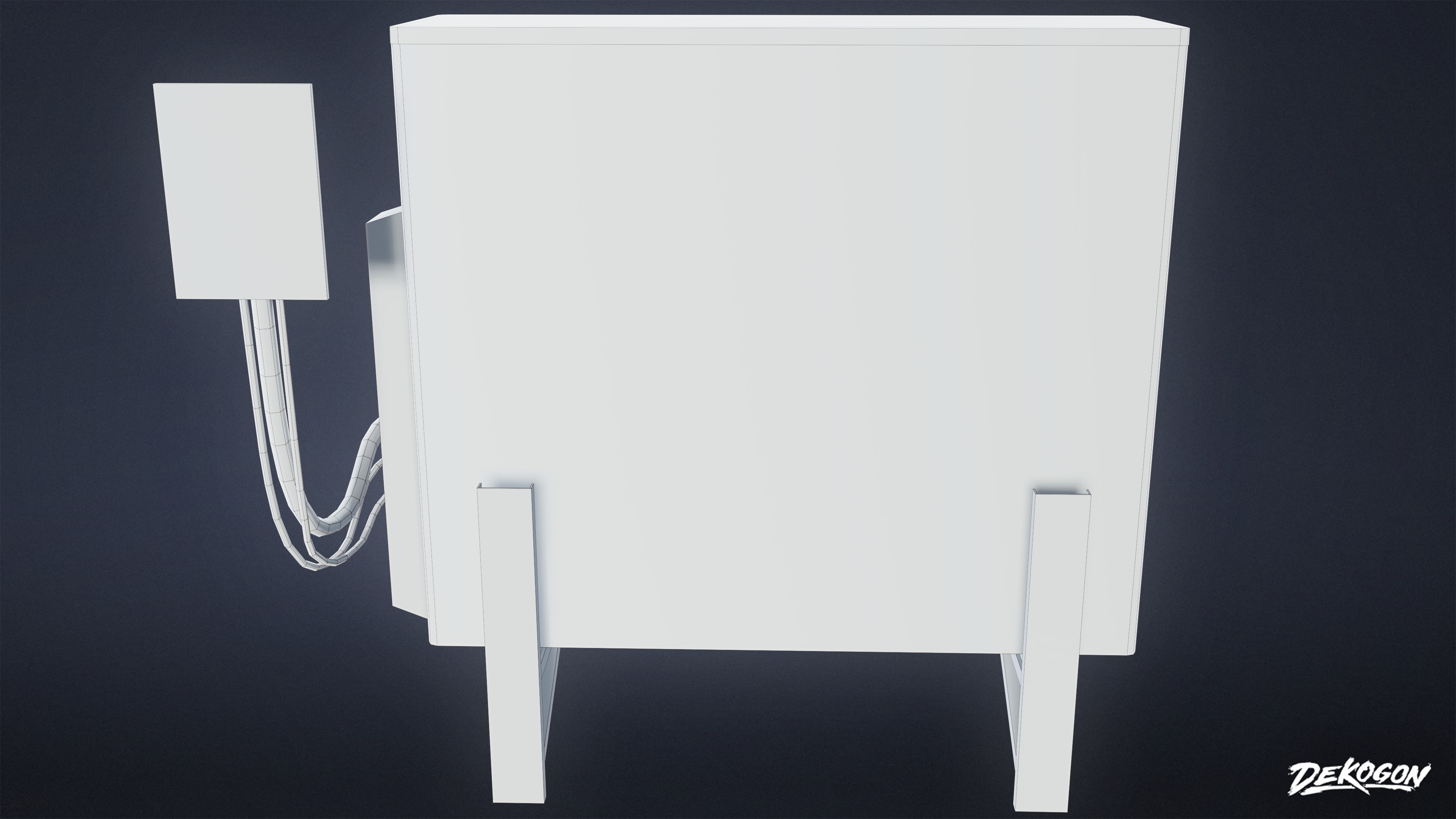 BUILDINGS - Air Conditioner Unit 02 - LOW POLY AND NANITE Low-poly 3D model_9