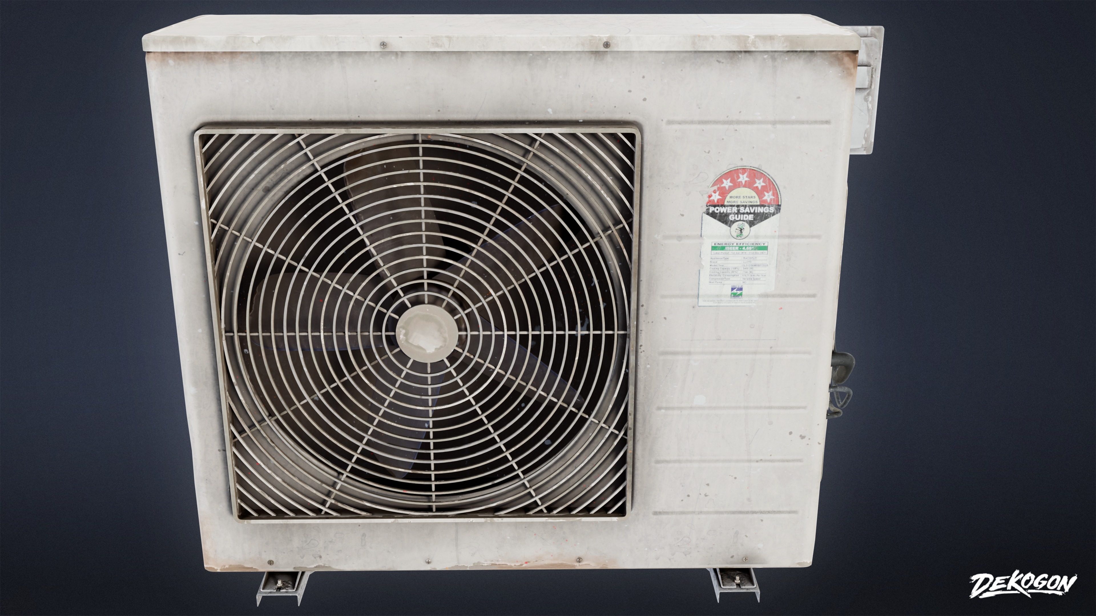 BUILDINGS - Air Conditioner Unit 02 - LOW POLY AND NANITE Low-poly 3D model_1